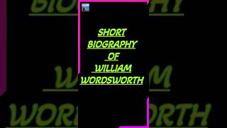 William Wordsworth Short Biography shorts youtubeshorts ytshorts biography [upl. by Ailedua]