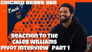 Live Reaction to the Caleb Williams PIVOT Interview Part 1 [upl. by Sirred]