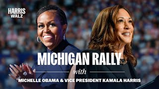 MI Rally with Vice President Harris and Michelle Obama [upl. by Callean485]