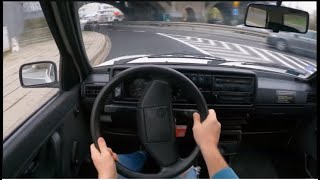 Volkswagen Golf II 1991  POV Test Drive  TD Cars [upl. by Ibbob]