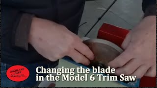 Changing the blade in the Model 6 Trim Saw [upl. by Egiap]