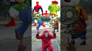 Spiderman And Luigi  Cactus Rubble Paw Patrol And Zombie  Cartoon animation [upl. by Irrab373]