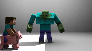 Mutant zombie rig test minecraft animation [upl. by Adnylam]