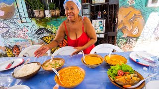 AfroBrazilian Street Food  GIANT FOOD TOUR  Boiling Moqueca  Acarajé in Salvador Bahia Brazil [upl. by Jenine596]