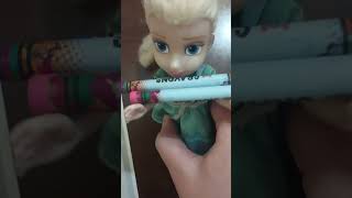 Elsia and Annia Fun Frozen Coloring Olaf 3 kids shorts coloring [upl. by Ennyroc]