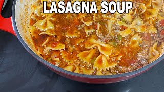 All In One Pot LASAGNA SOUP [upl. by Janek]