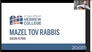 Hebrew College Rabbinical School Ordination 20205780 [upl. by Halyahs]