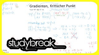 Zweidimensionale Funktionen Gradienten Notwendige Bedingung  Wirtschaftsmathematik [upl. by Reseta]