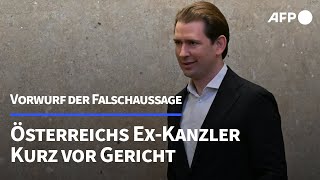 Österreichs ExKanzler Kurz vor Gericht  Vorwurf der Falschaussage  AFP [upl. by Regina]