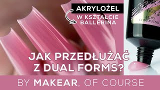 JAK PRZEDĹUĹ»YÄ† PAZNOKCIE AKRYLOĹ»ELEM NA DUAL FORMACH BALLERINA  JAK ZROBIÄ† POLYGEL TUTORIAL [upl. by Ayra837]