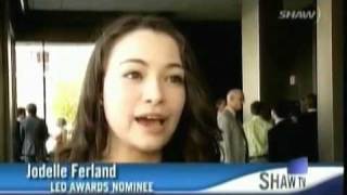 Jodelle Ferland Interview and Arriving Footage at the 2010 Leo Awards [upl. by Nnylarat900]