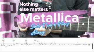 Nothing else matters metallica solo tab  play along [upl. by Jackie]