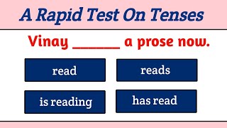 English Grammar Tenses Test  Grammar Test 🔥 [upl. by Eelta]