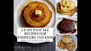 5 Easy Pancake Recipes for Babies and Toddlers Finger Food Baby Led Weaning [upl. by Hadleigh886]