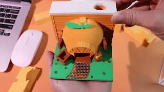 Orange 3D Memo Pad Fruits Stationary [upl. by Rahm601]