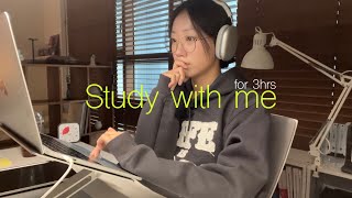 집에서 3시간 같이 집중해요 눈오는 날 스터디윗미 ☃ STUDY WITH ME at home ⏰ 5010 timer [upl. by Lewap]