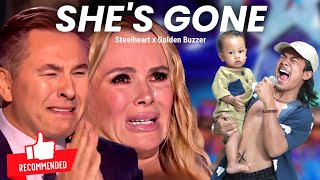 Golden Buzzer Very Extraordinary Voice Strange Baby Singing Song Shes Gone Makes the Judges Cried [upl. by Floria900]