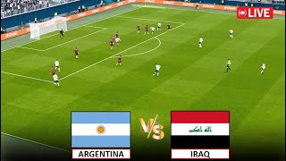 🔴LIVE  ARGENTINA vs IRAQ I U23 FOOTBALL FULL MATCH STREAM I eFOOTBALL PES 21 GAMEPLAY [upl. by Nimesay]