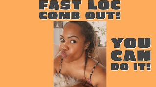 FAST AND EASY LOC COMB OUT Untangle your dreadlocks faster with healthy results You can do it [upl. by Aili]