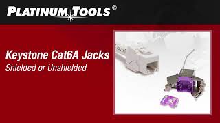 Platinum Tools How To Terminate Keystone Cat6A Jacks Toolless [upl. by Rutherford]