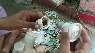 old LED light ko kaise repair karna hai apne ghar par electronics ledlights bolb [upl. by Anilef]