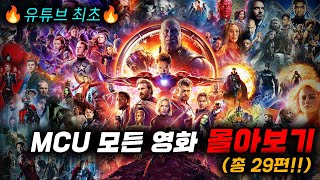 🔥 마블 quot모든 MCU 영화 29편 몰아보기quot 🔥영화리뷰 결말포함 [upl. by Oruhtra]