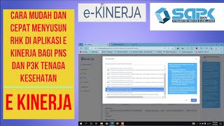 CARA CEPAT DAN MUDAH MENYUSUN SKP E KINERJA BAGI ASN DAN P3K TENAGA KESEHATAN [upl. by Xam141]