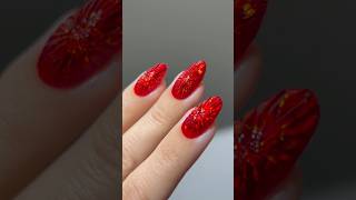 ❤️✨ red crystal nails nailart naildesign nailpolish 🎁 [upl. by Lipsey]