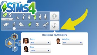 How To Edit Family Relationships In CAS Existing Household  The Sims 4 [upl. by Earesed]