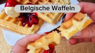 fluffige Belgische Waffeln  einfaches Rezept [upl. by Nauqram229]