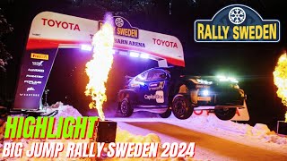 BEST OF WRC RALLY SWEDEN 2024  BIG JUMP RALLY FLATOUT  THE RED BARN ARENA [upl. by Ynotna469]