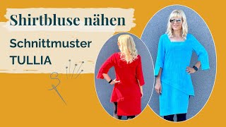 Shirtbluse nähen mit Schnittmuster TULLIA [upl. by Armington]