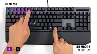 MK750  How to Change LED Modes on Your Keyboard [upl. by Esej]