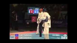 Servet Tazegul Lost against Libanon Round 1 World Taekwondo Championship Puebla  Mexico [upl. by Carlile]