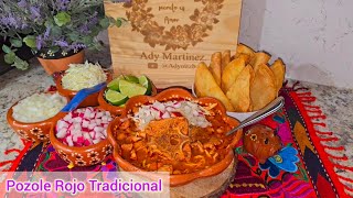 Receta de Pozole Rojo Tradicional [upl. by Damahom]