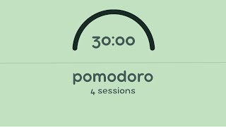 POMODORO  Study Timer 4x30 Min  Brown Noise [upl. by Lehcer]