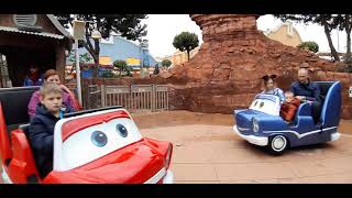 Cars Quatre Roues Rallye Cars Race Rally  On Ride  Disneyland Paris HD [upl. by Bastien]