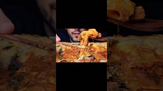 ASMR CHEESY VEGGIE LASAGNA EATING SOUNDS MUKBANG [upl. by Nogas]