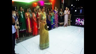 Girl rocks the dance floor Best Punjabi Sikh Wedding Dance Off Ever  2017 [upl. by Salesin]