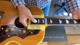 Gluing neck onto the body for neck reset on Gibson J200  alternative view [upl. by Olga]