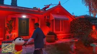 GTA 5 Franklin Find His House Change into Evil Haunted House  GTA 5 MODES [upl. by Bevers580]