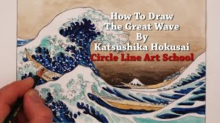 How to Draw The Great Wave by Hokusai [upl. by Retloc663]