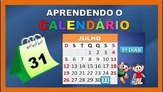 Aprendendo o calendário  Meses do ano  Dias da semana [upl. by Yddor]