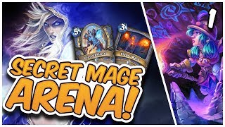 Saviors of Uldum SECRET MAGE Arena  Amaz Hearthstone  Part 1 [upl. by Eelrebma]