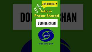 Jobs in Doordarshan  Prasar Bharthi  governmentjobs job jobopening [upl. by Aredna895]