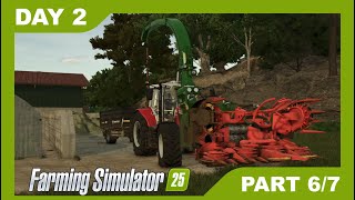 Making corn silage by myself while Ben ends his day  FS25 • roleplay • ep12  day 2 [upl. by Enos209]