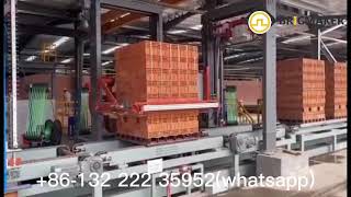 Red bricks automatic packaging machine Brick Factory Auto Packing System [upl. by Suivatnad]