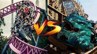 The Ultimate Showdown DC Rivals Hypercoaster vs Leviathan [upl. by Nennarb]