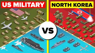 UNITED STATES vs NORTH KOREA  2024 MilitaryArmy Comparison [upl. by Aljan]