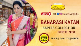 Banarasi Katan Sarees Collection  WhatsApp Number 89 0001 0002  Kancheepuram Varamahalakshmi Silks [upl. by Conan]